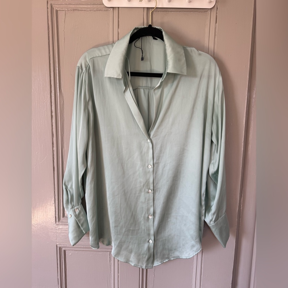 Zara Mint Green Blouse